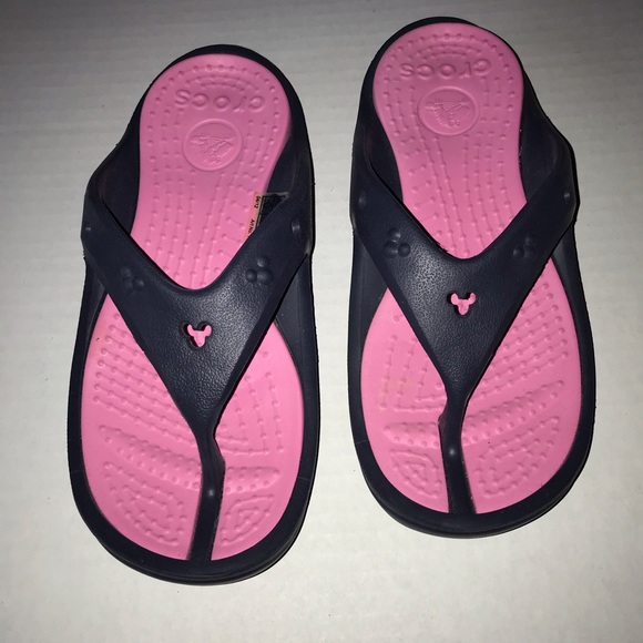 disney croc flip flops